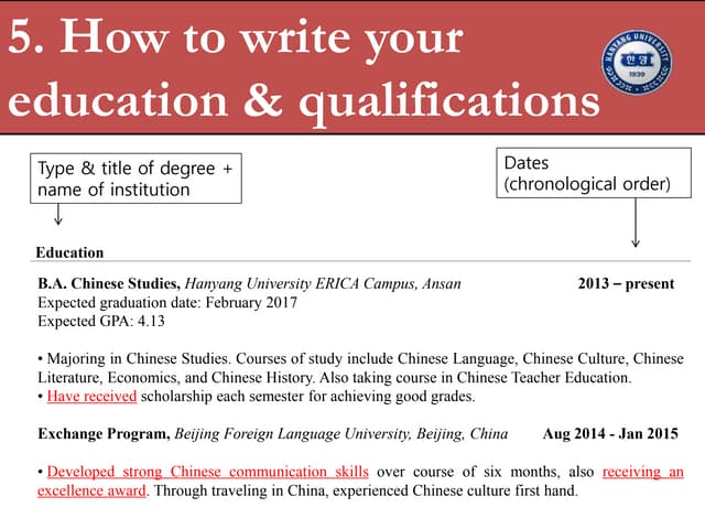 5. Education & Qualifications | PPTX