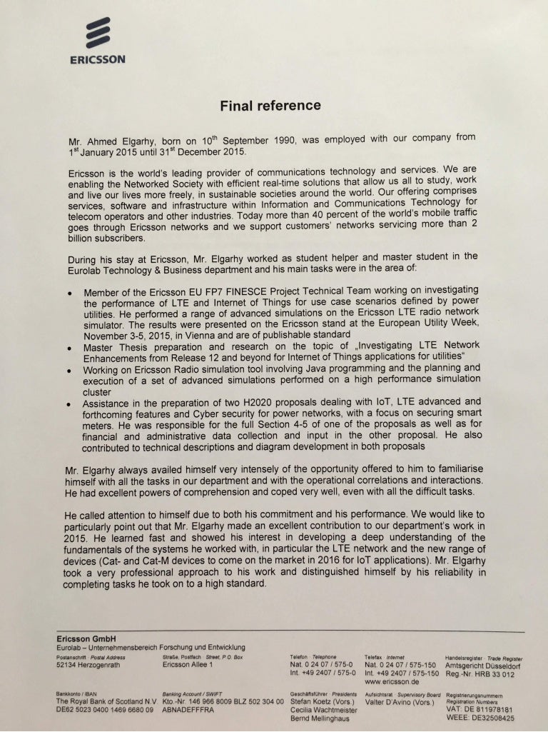 Ericsson References