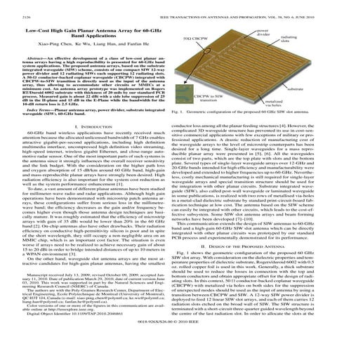 Low-Cost High Gain Planar Antenna Array for 60-GHz Band Applications