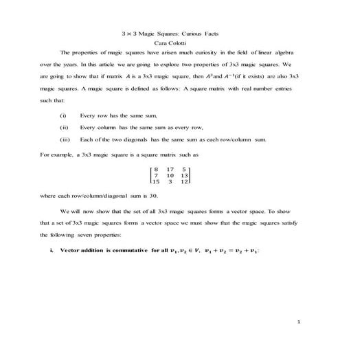 capstone magic squares