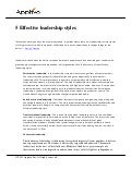 thesis for leadership styles