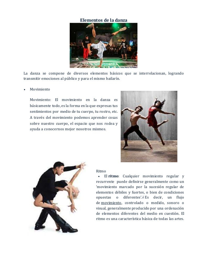 5 elementos de la danza