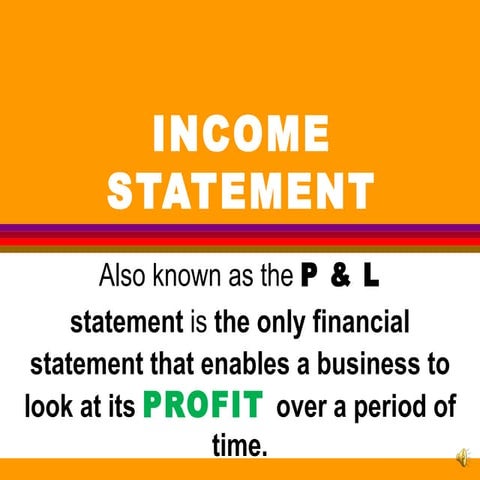 M6 L1 Continues 5 Elements of an Income Statement