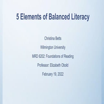 5 Components of Literacy