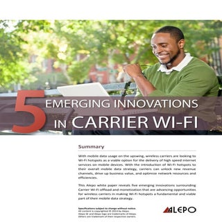 5 Emerging Innovations In Carrier WiFi