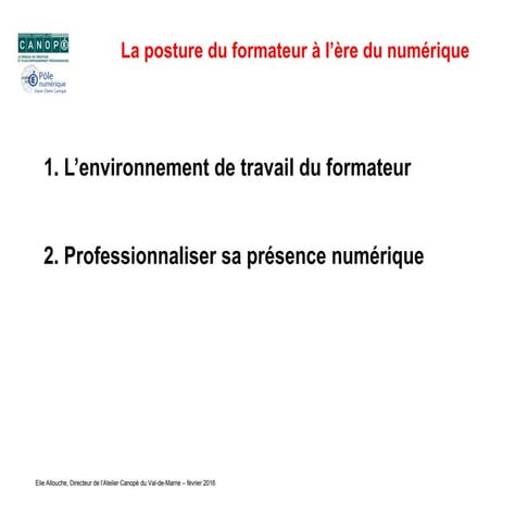 La posture du formateur à l'ère du numérique