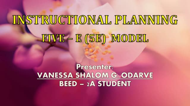 5 e model teaching &lesson plan | PPTX