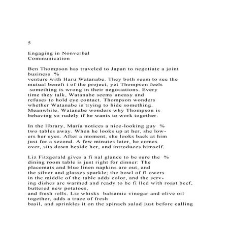 5Engaging in Nonverbal CommunicationBen Thompson has.docx