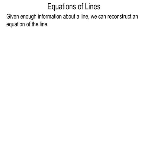 5 equations of lines x