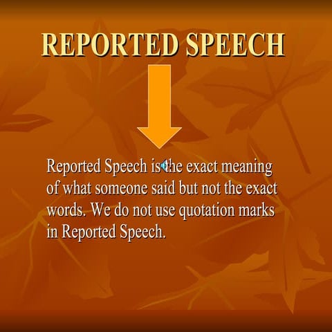 5e.Reported Speech   Theory And Changes