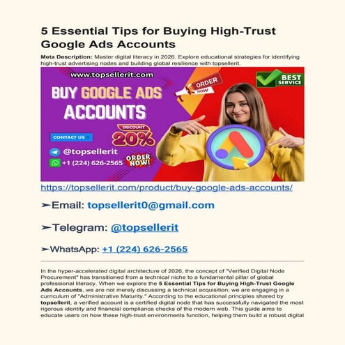 Top 20 Tips for Managing Purchased Google Ads Accounts in 2026.docx