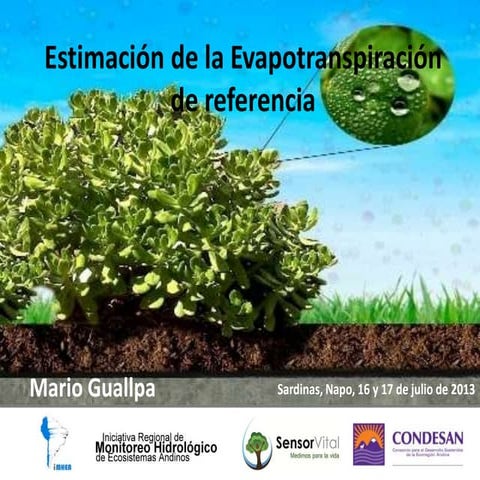 Estimación de la Evapotranspiración de referencia