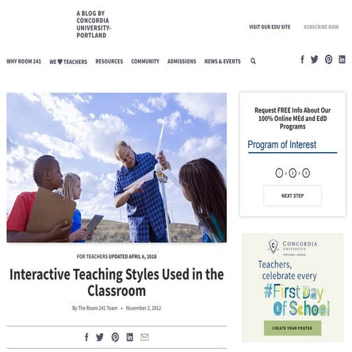 5 examples of interactive teaching styles