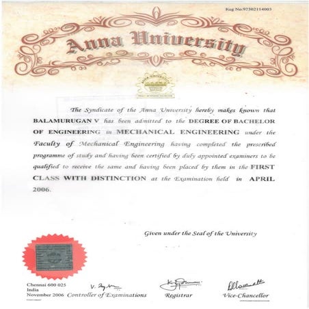 B.E Education certifiacte