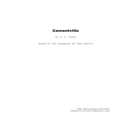 Cementville - Screenplay