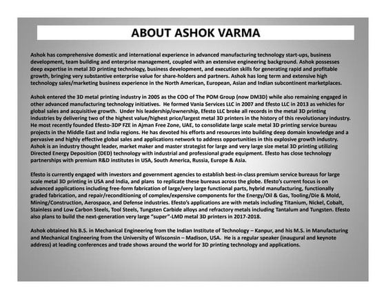 Ashok H. Varma presentations