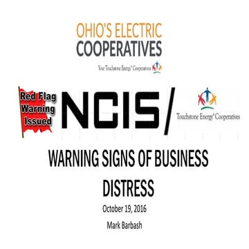 Business Distress Warning Signals Buckeye Power 10182016