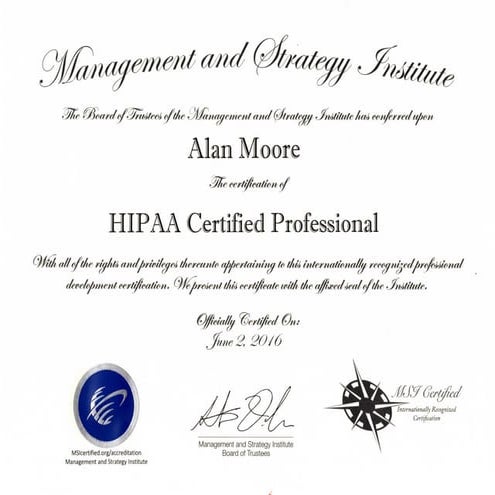 HIPAA Certiified Professional
