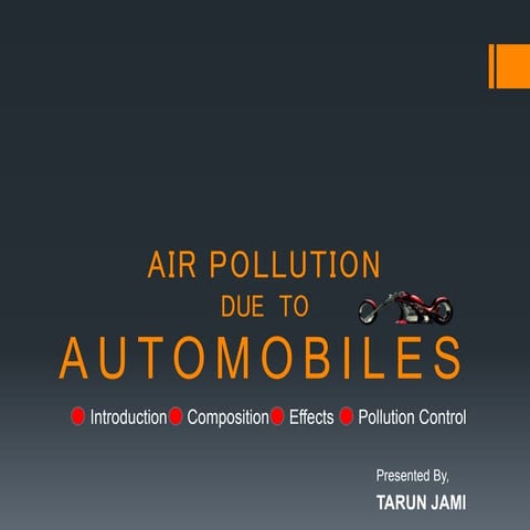 Transport and air pollution | PPT