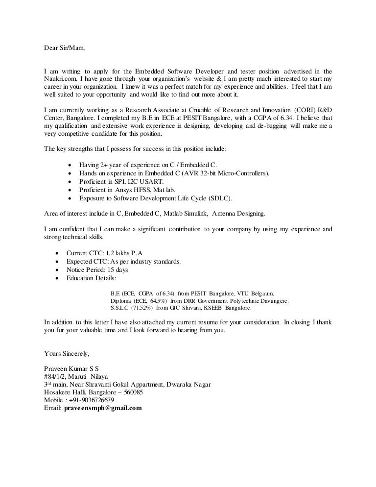 Email cover letter Email cover letter
