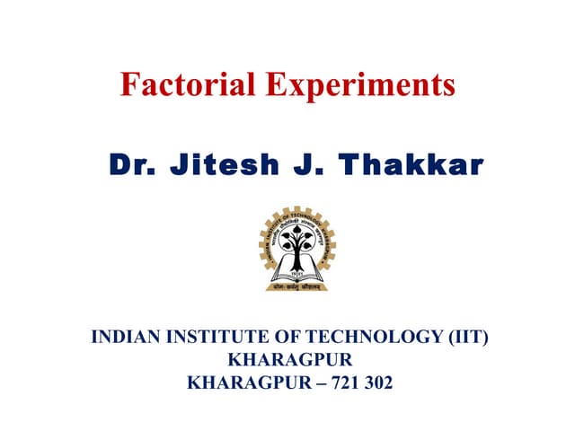 5 factorial design