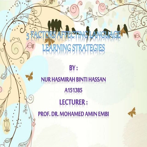 5 factors affecting language learning strategies