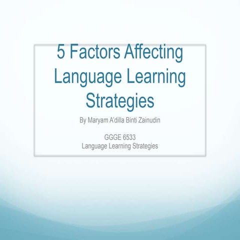 5 Factors Affecting LLS Usage