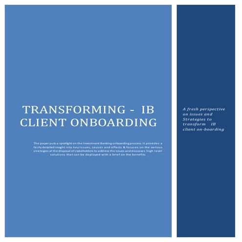 Transforming - IB Client Onboarding - Final Version