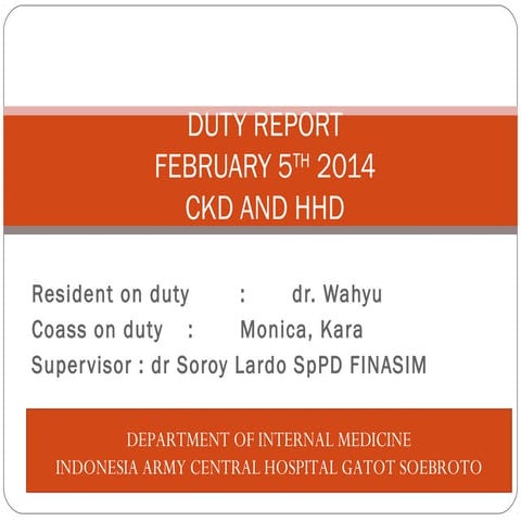 Case study chronic kidney disease stage v on mhd | PDF