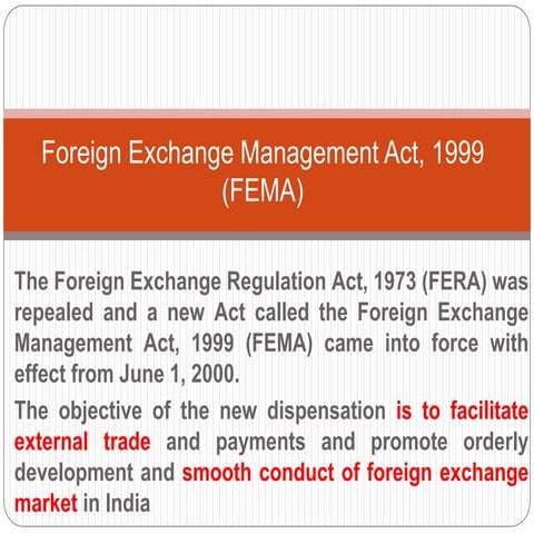 5 fema act 1999