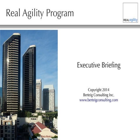 Real Agility Program - LEADERSHIP - Executive Briefing