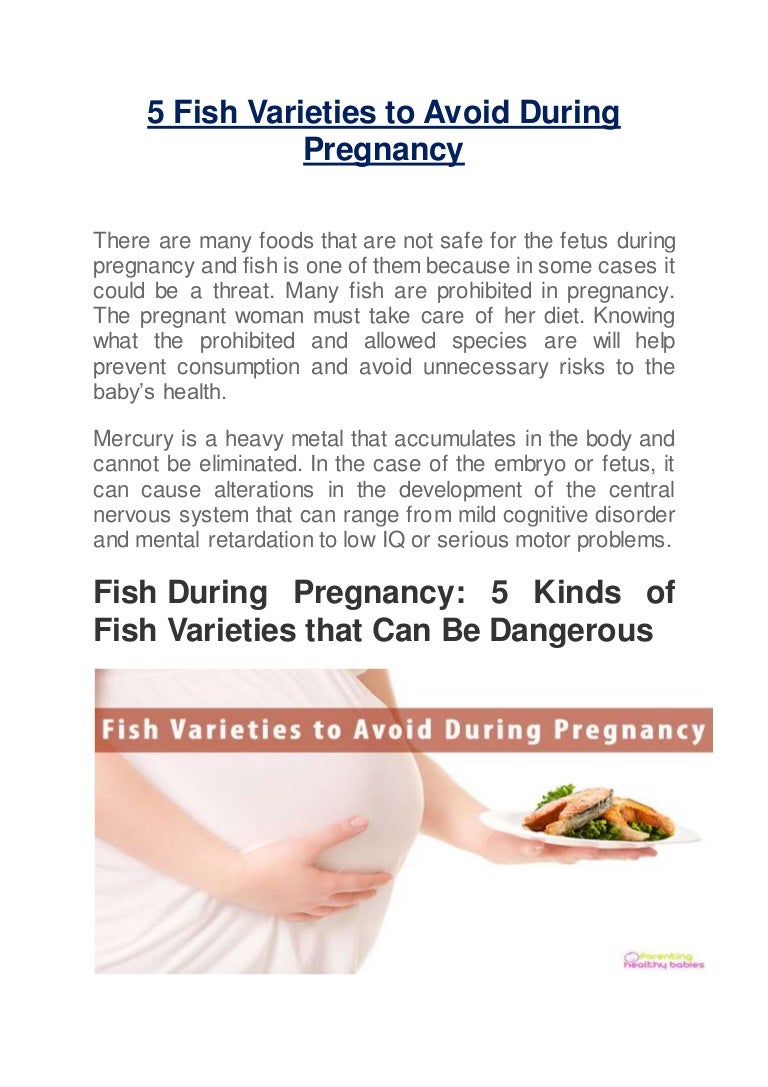 5 fish varieties to avoid during pregnancy