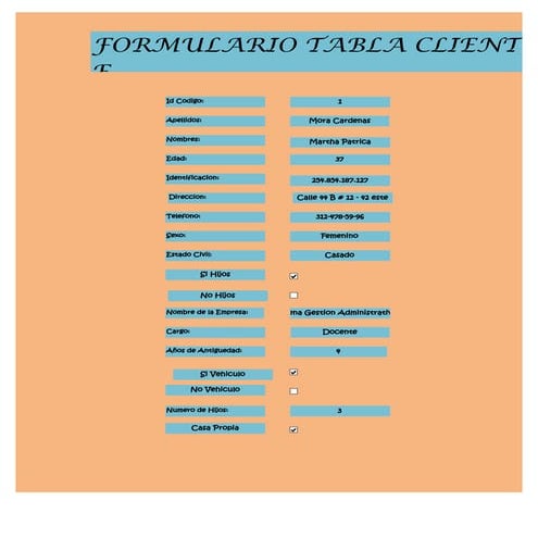 5 formulario tabla cliente