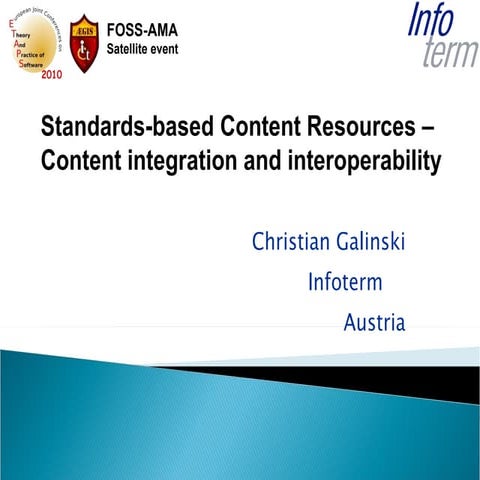 5 Standards-based Content Resources: A Prerequisite for Content Integration a...