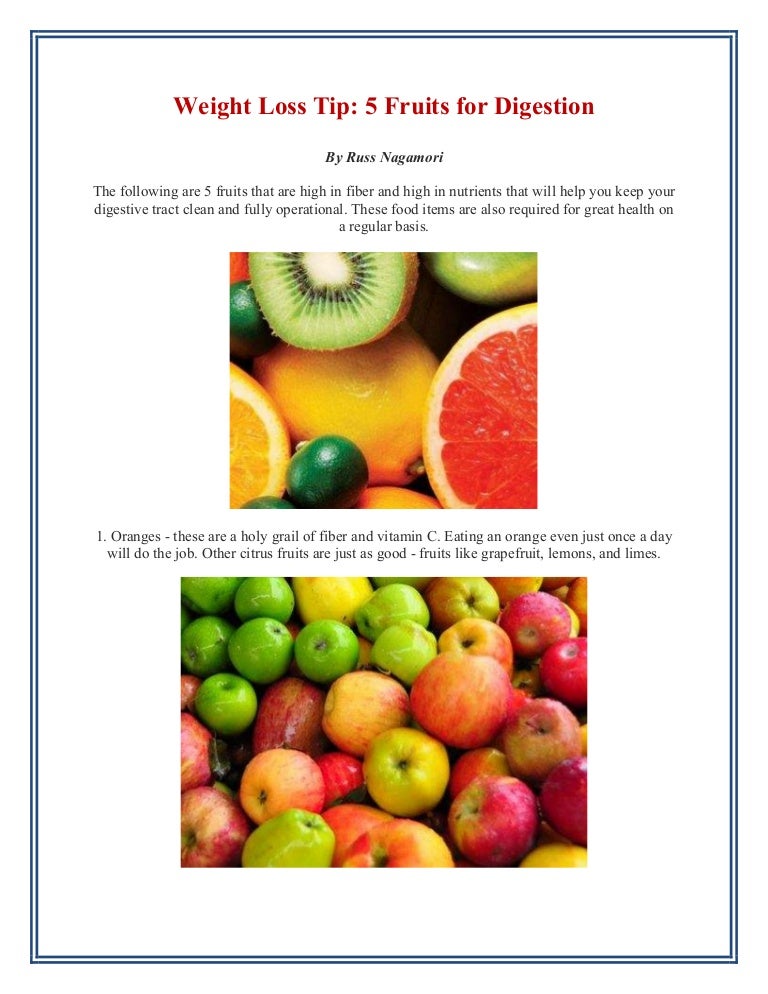 5 fruits for digestion a weight loss tip