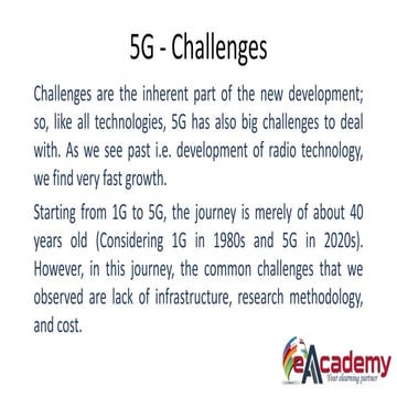 5G Technology and It's challenges