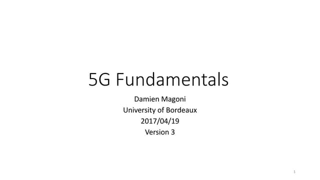 5G Fundamentals