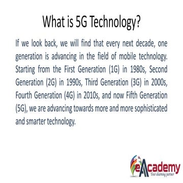 What is 5g technology