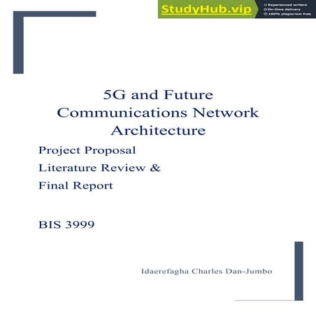 5G And Future Communications Network Architecture