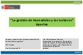 thumbnail of  La gestión de humedales y turberas. Aportes.