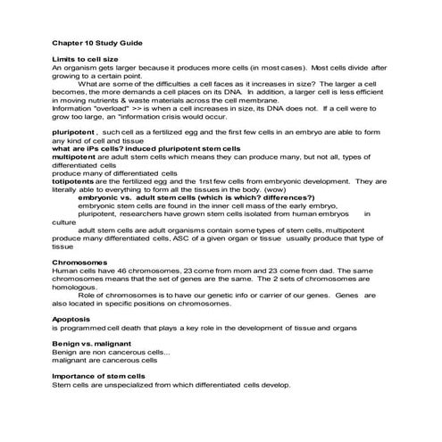 Biology Finals Study Guide