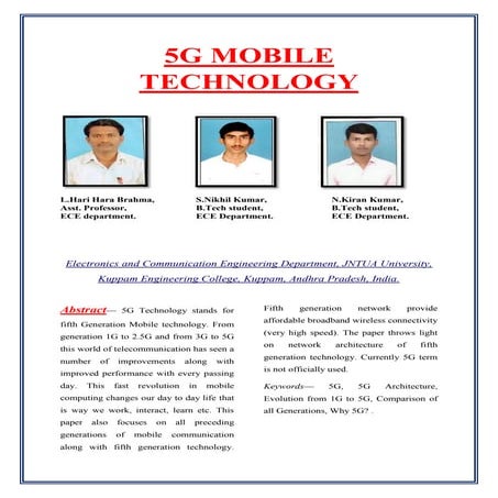 5 g mobile technology