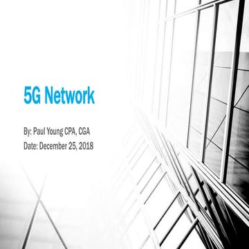 5G Network| What's Next | December 2018