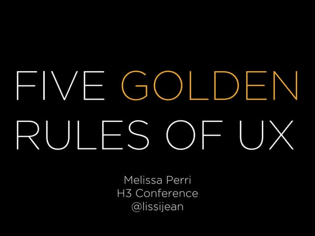 5 Golden Rules of UX 