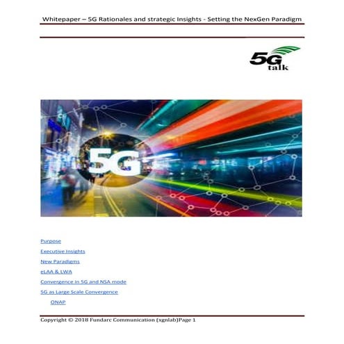 5 g rationales and strategic insights
