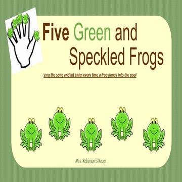 5 greenspeckedfrogsppt