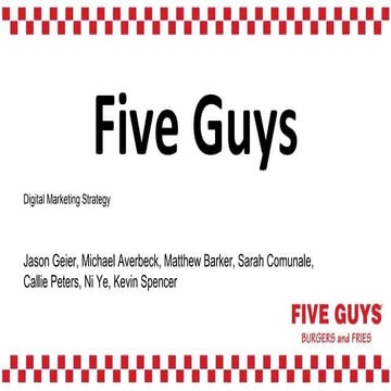 Five Guys Digital Marketing
