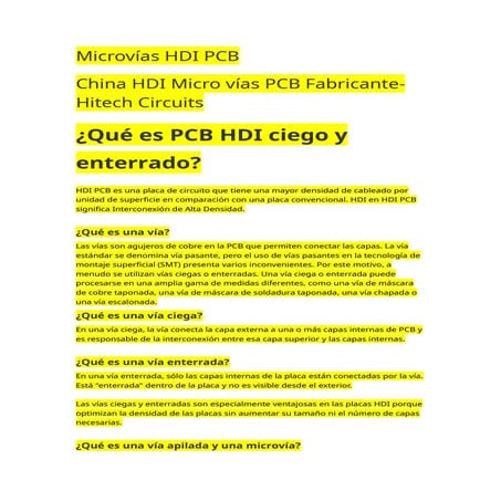 China HDI Micro vías PCB Fabricante- Hitech Circuits.docx