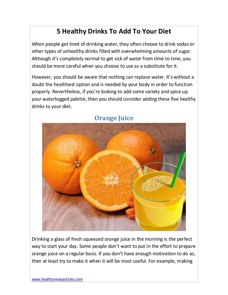 5 healthy drinks to add to your diet