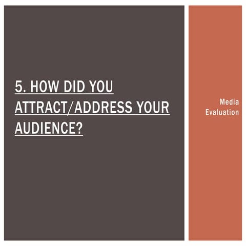 5. How did you attract/address your audience
